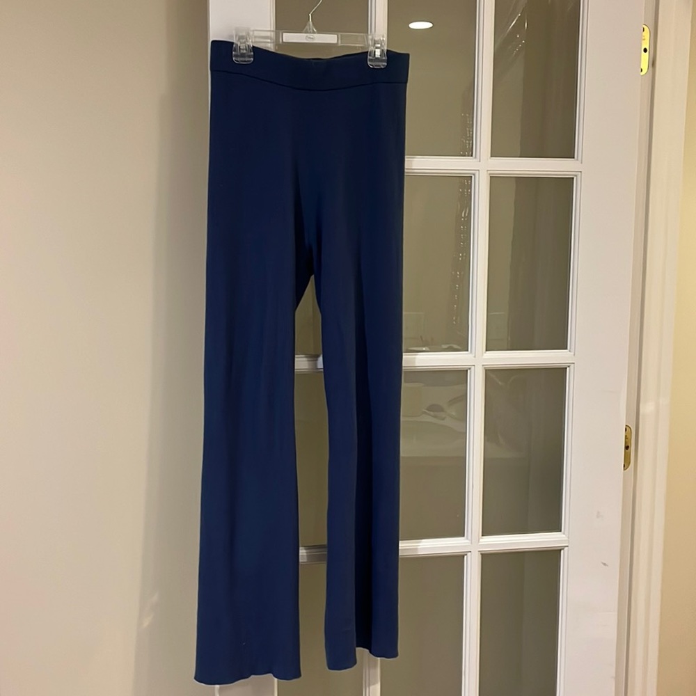 Other Stories blue knit wool pants